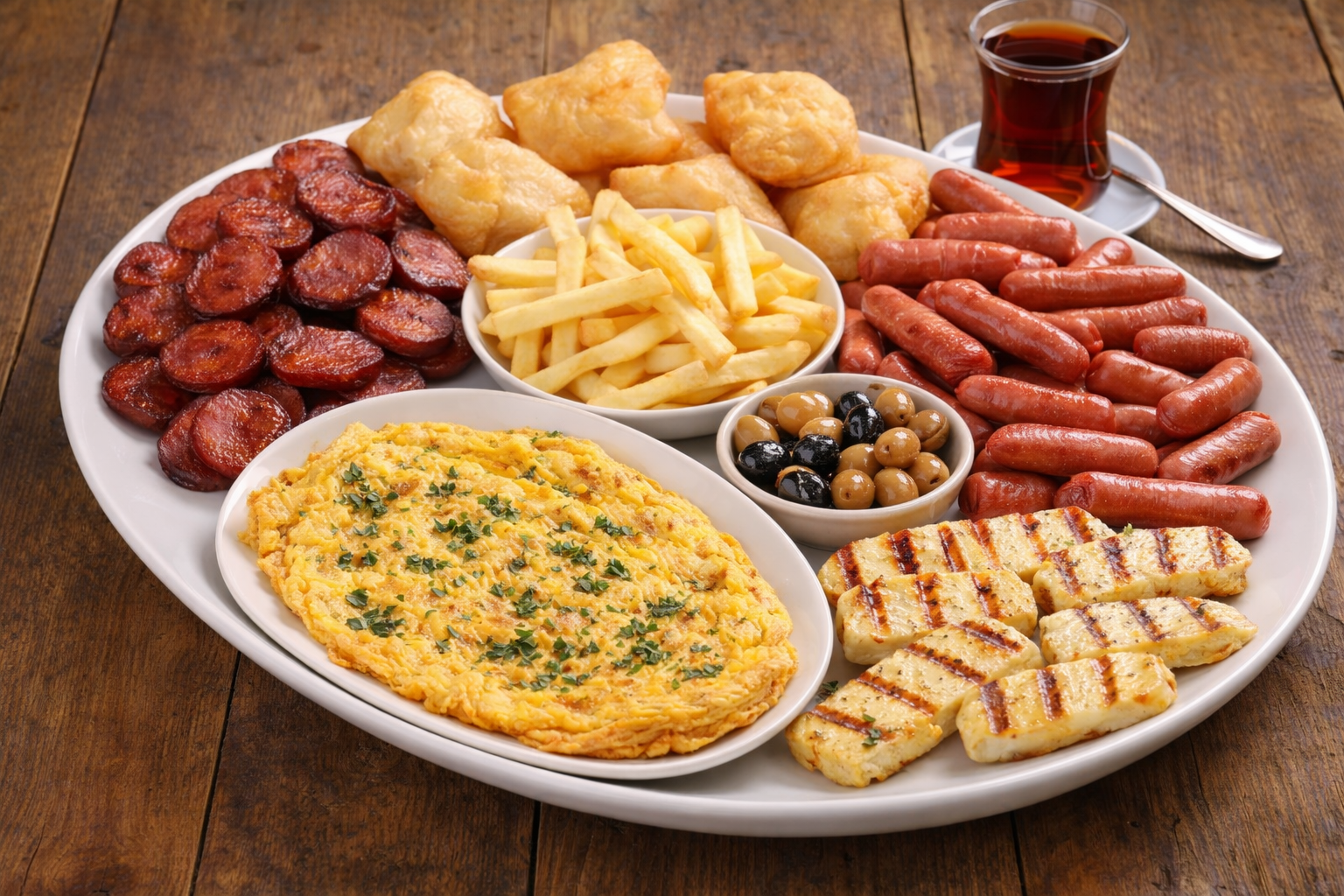 Sıcak Kahvaltı Tabağı